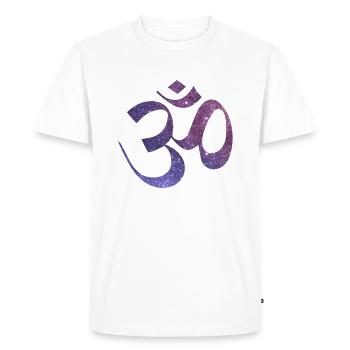 Goa Om Sign Gift - Men's Premium Organic T-Shirt - white - Front - Nico (187cm)