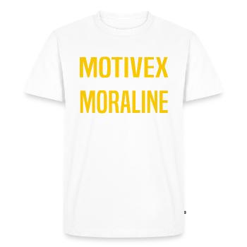 Phrase drôle militaire et motivation - T-shirt Premium bio Homme - blanc - Devant - Nico (187cm)