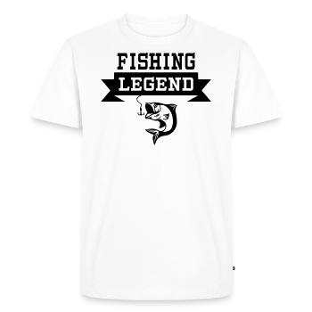 Anglers fish hook fishing rod fish fishing - Men's Premium Organic T-Shirt - white - Front - Nico (187cm)