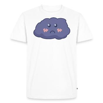 Nuage de pluie timide qui fait pleuvoir - T-shirt Premium bio Homme - blanc - Devant - Nico (187cm)
