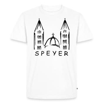 Speyer, Cathédrale de Spire , Cadeau, Idée cadeau - T-shirt Premium bio Homme - blanc - Devant - Nico (187cm)