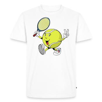 Mascotte de dessin animé de tennis - T-shirt Premium bio Homme - blanc - Devant - Nico (187cm)