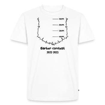 Barber contest 2022-2023 - T-shirt Premium bio Homme - blanc - Devant - Nico (187cm)