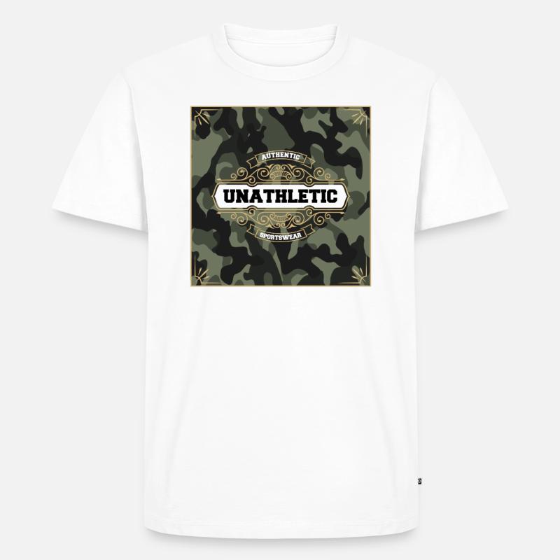 Authentic Unathletic Sportswear - Männer Premium Bio T-Shirt - Weiß