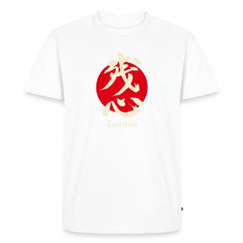 Zanshin - Men's Premium Organic T-Shirt - white - Front - Nico (187cm)