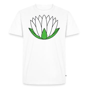 Water lily - Men's Premium Organic T-Shirt - white - Front - Nico (187cm)