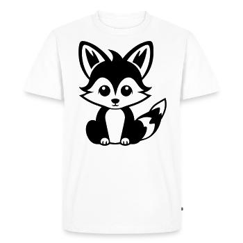 Fox - Men's Premium Organic T-Shirt - white - Front - Nico (187cm)