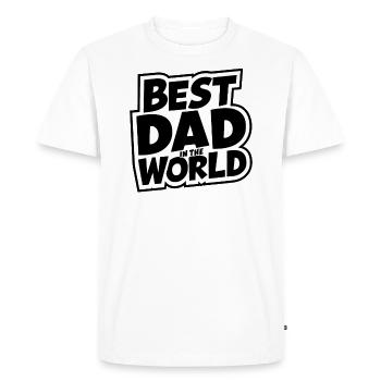 Best Dad Forever for Father's Day or Birthday - Men's Premium Organic T-Shirt - white - Front - Nico (187cm)