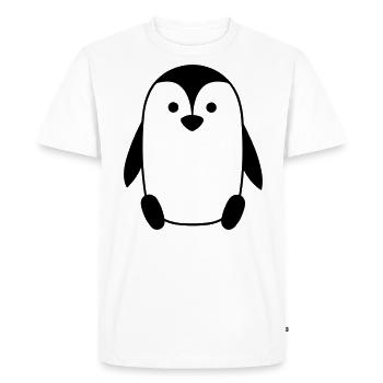 Pingouin - T-shirt Premium bio Homme - blanc - Devant - Nico (187cm)