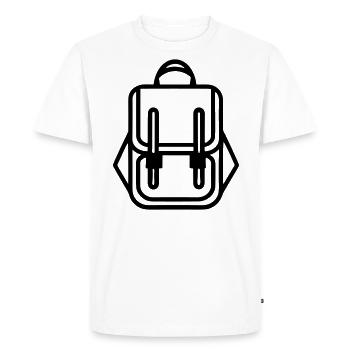 Backpack - Men's Premium Organic T-Shirt - white - Front - Nico (187cm)