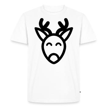 renne de noel - T-shirt Premium bio Homme - blanc - Devant - Nico (187cm)