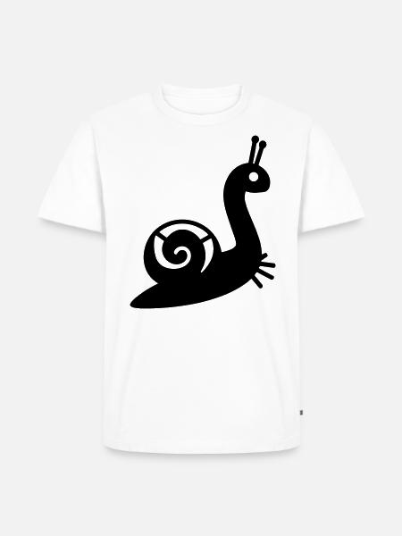 Snail - Men's Premium Organic T-Shirt - white