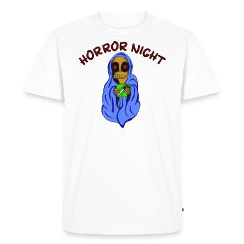 Nuit d’horreur Mignon Confortable Monstre Soirée cinéma - T-shirt Premium bio Homme - blanc - Devant - Nico (187cm)