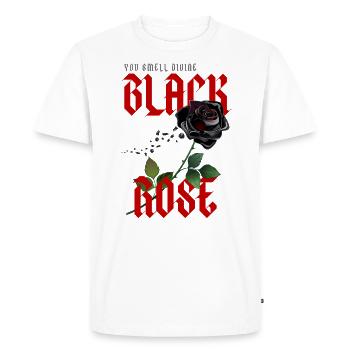 Divine Black Rose - Men's Premium Organic T-Shirt - white - Front - Nico (187cm)