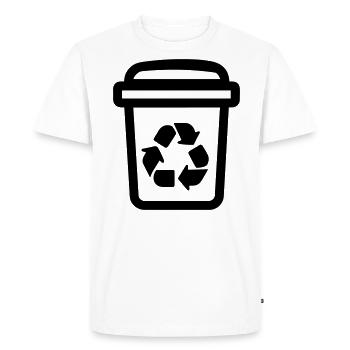 poubelle - T-shirt Premium bio Homme - blanc - Devant - Nico (187cm)