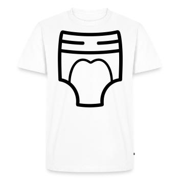 Couche - T-shirt Premium bio Homme - blanc - Devant - Nico (187cm)