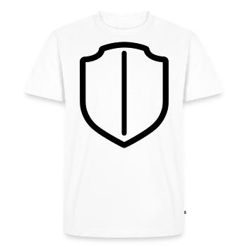 bouclier - T-shirt Premium bio Homme - blanc - Devant - Nico (187cm)