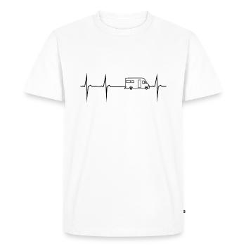 my heart beats for motorhome - Men's Premium Organic T-Shirt - white - Front - Nico (187cm)