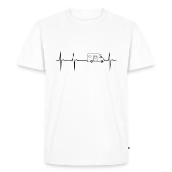 my heart beats for motorhome - Men's Premium Organic T-Shirt - white - Front - Nico (187cm)