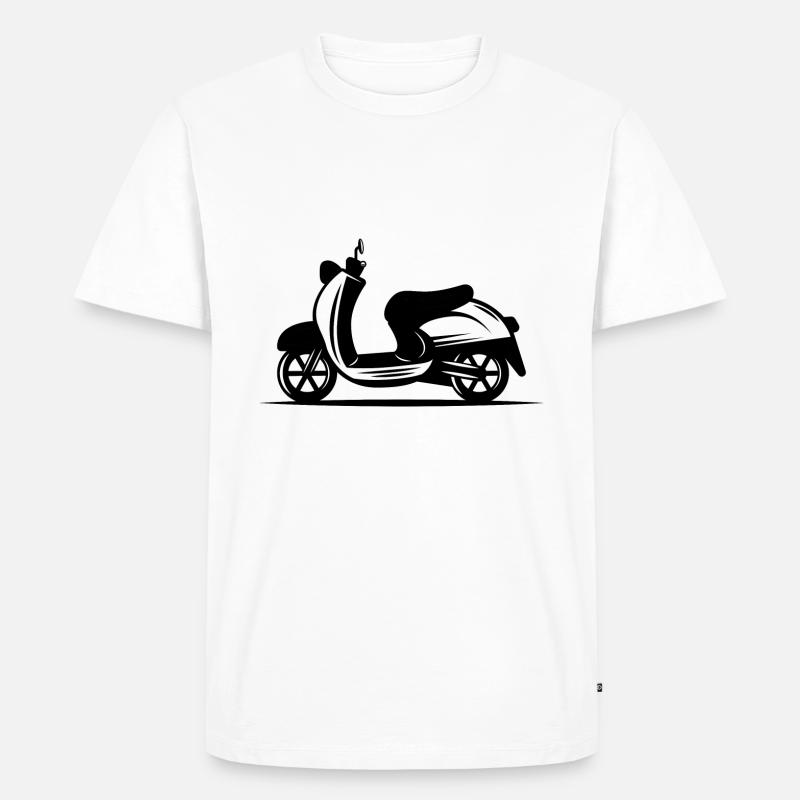 Mofa - Motorroller - Moped - Männer Premium Bio T-Shirt - Weiß
