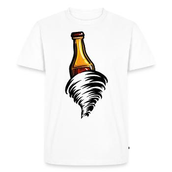 Beer Tornado - Men's Premium Organic T-Shirt - white - Front - Nico (187cm)