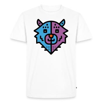 Drôle d’ours de dessin animé en style vectoriel - T-shirt Premium bio Homme - blanc - Devant - Nico (187cm)