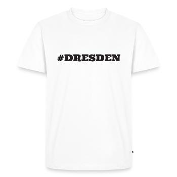 #Dresden - Men's Premium Organic T-Shirt - white - Front - Nico (187cm)