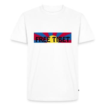 free tibet - Men's Premium Organic T-Shirt - white - Front - Nico (187cm)