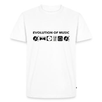Evolution of Music - Männer Premium Bio T-Shirt - Weiß - Vorne - Nico (187cm)