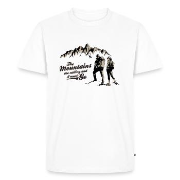 RANDONNÉE - T-shirt Premium bio Homme - blanc - Devant - Nico (187cm)