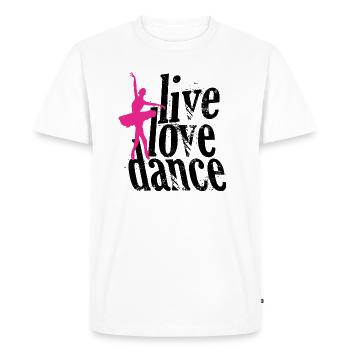 DANCE - Men's Premium Organic T-Shirt - white - Front - Nico (187cm)