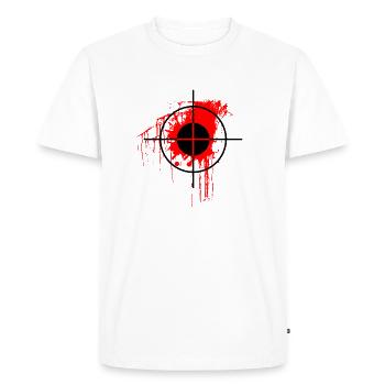 Cadeau en forme de croix de joueur de paintball - T-shirt Premium bio Homme - blanc - Devant - Nico (187cm)
