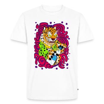 Thirsty Panther - Men's Premium Organic T-Shirt - white - Front - Nico (187cm)