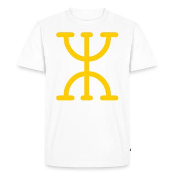 Amazigh pour les Berbères - T-shirt Premium bio Homme - blanc - Devant - Nico (187cm)