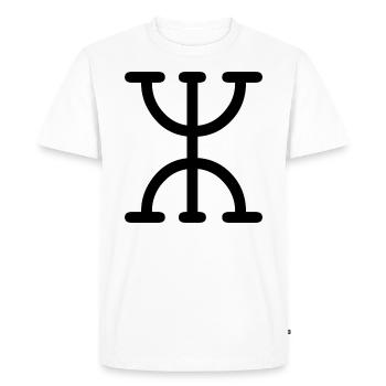 Amazigh pour les Berbères - T-shirt Premium bio Homme - blanc - Devant - Nico (187cm)