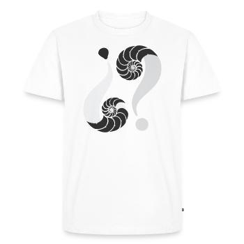 Infinite enigma. 01 B&W - Men's Premium Organic T-Shirt - white - Front - Nico (187cm)