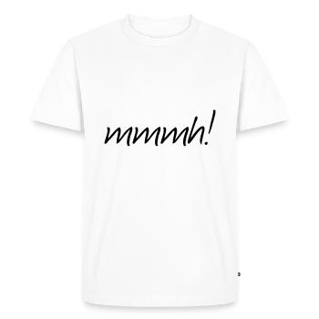 mmmh! - T-shirt Premium bio Homme - blanc - Devant - Nico (187cm)