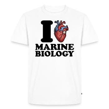 I love marine biology - Men's Premium Organic T-Shirt - white - Front - Nico (187cm)