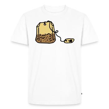 Thé Sachets de thé Buveur de thé Heure du thé - T-shirt Premium bio Homme - blanc - Devant - Nico (187cm)