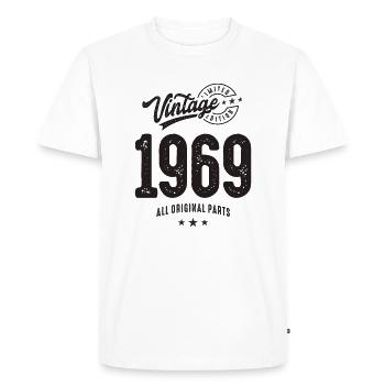 Vintage 1969 - Celebrating 54 Years! - Men's Premium Organic T-Shirt - white - Front - Nico (187cm)