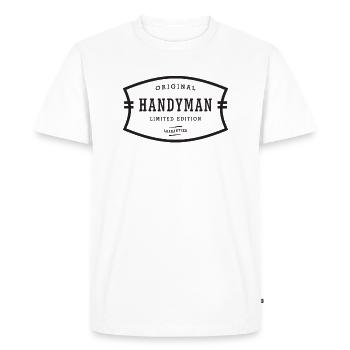 Fixologist - Handyman Masterpiece Edition - Men's Premium Organic T-Shirt - white - Front - Nico (187cm)