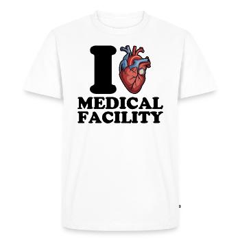 I love medical facilities - Men's Premium Organic T-Shirt - white - Front - Nico (187cm)