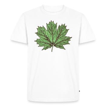 Maple leaf / leaf maple - Botany - Men's Premium Organic T-Shirt - white - Front - Nico (187cm)