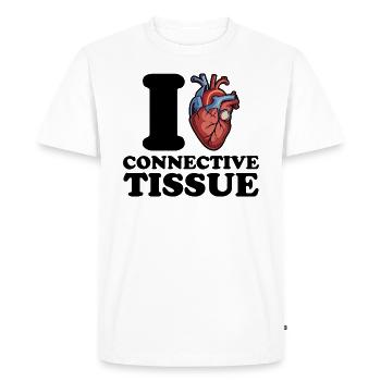 I love connective tissue - Men's Premium Organic T-Shirt - white - Front - Nico (187cm)