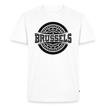 Brussels Black - T-shirt Premium bio Homme - blanc - Devant - Nico (187cm)