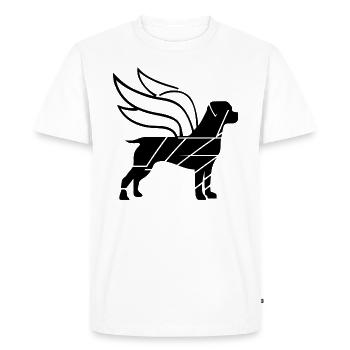 Rottweiler Angel with Wings Silhouette - Men's Premium Organic T-Shirt - white - Front - Nico (187cm)