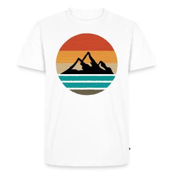 Hiking Mountaineering Mountains Mountain Hike Mountains - Men's Premium Organic T-Shirt - white - Front - Nico (187cm)