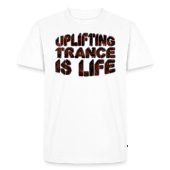 Uplifting Trance is Life - Men's Premium Organic T-Shirt - white - Front - Nico (187cm)