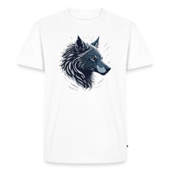 Grey Wolf - Men's Premium Organic T-Shirt - white - Front - Nico (187cm)