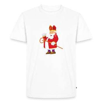 Sinterklaas Komt Aan Dutch Christmas Gift print - Men's Premium Organic T-Shirt - white - Front - Nico (187cm)